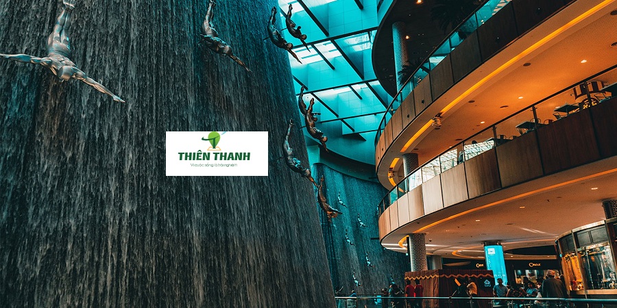 Du Lịch Dubai - Dubai Mall Waterfall